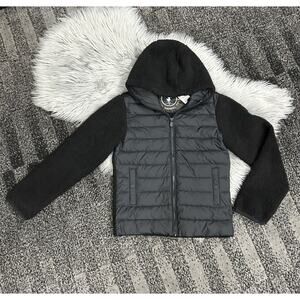 Save the Duck Boys Youth Kids Derik Hooded Recycled Jacket Sherpa Size 12 ($138)